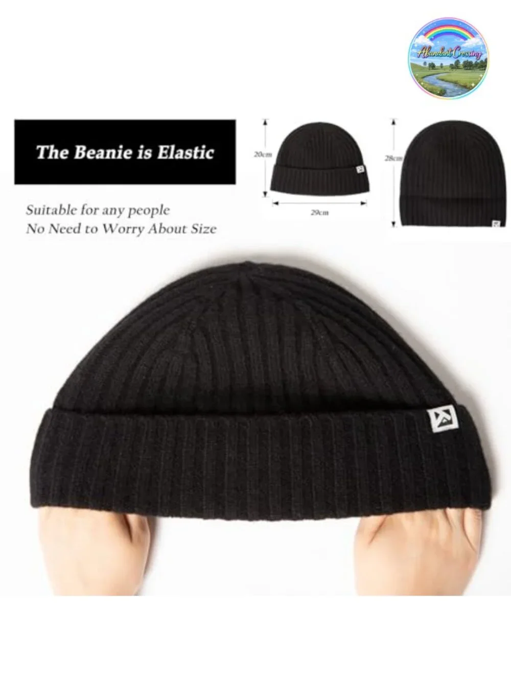 100% Merino Wool Beanie Fleece Lined Watch Cap Warm Winter Hat